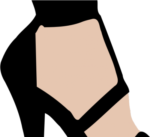 Women Shoes Clipart Model Silhouette - High Heel Clip Art - Png Download (640x480), Png Download