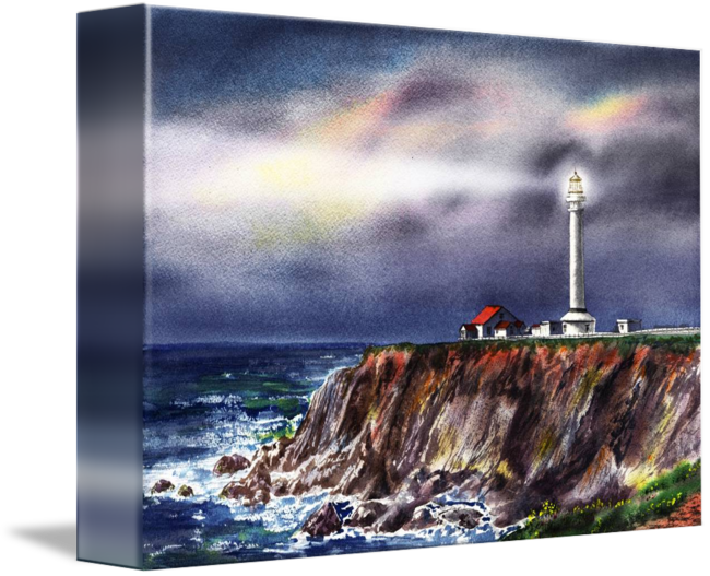 Point Arena Lighthouse And Museum Clipart (650x527), Png Download