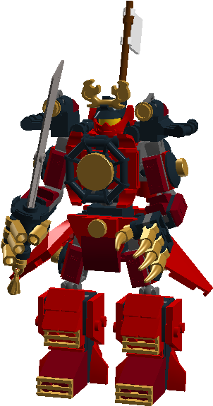 Samurai Micro Mech Front 3 - Lego Ninjago Legacy Samurai X Treme Clipart (1126x576), Png Download