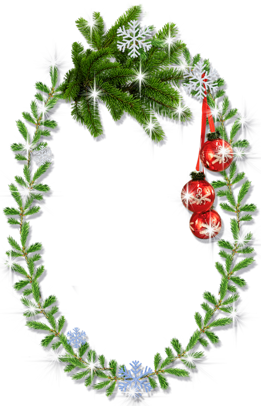 Transparent Holiday Frames - Oval Christmas Frame Png Clipart (515x800), Png Download