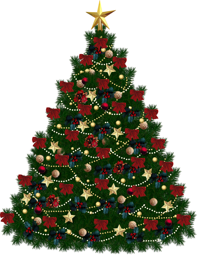 Christmas Png Hd - Christmas Tree With Transparent Background Clipart (640x827), Png Download