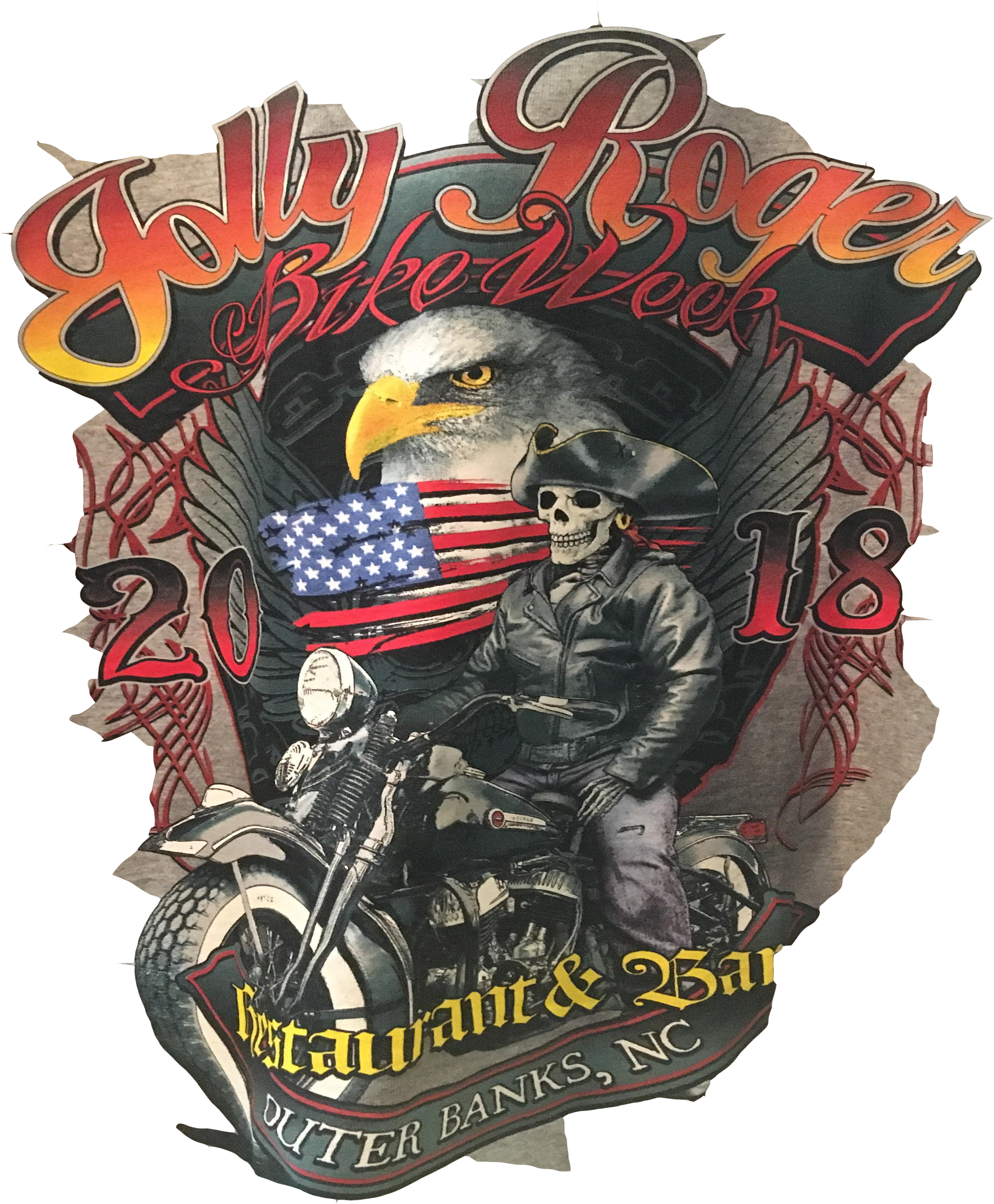 Bike Week T Shirt Jolly Roger Official - Dragon Clipart (3024x4032), Png Download