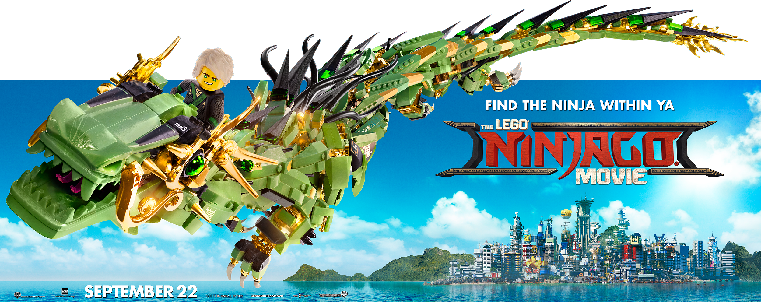 Lgonin Bb Ext - Ninjago Movie Banner Clipart (2500x992), Png Download