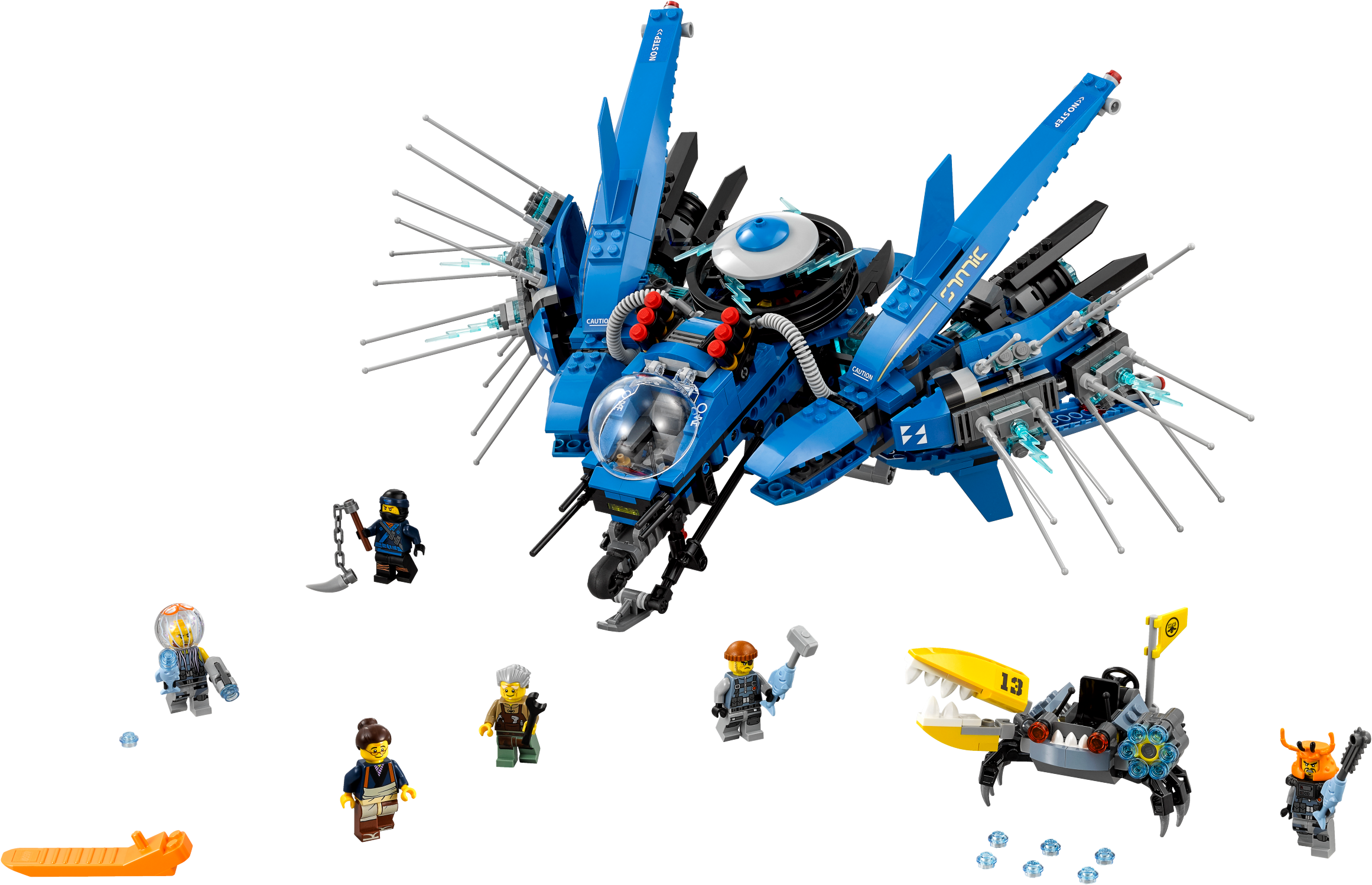 Lightning Jet - Lego Ninjago Movie Lightning Jet Clipart (2400x1800), Png Download