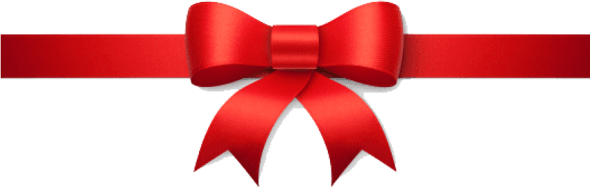 Free Png Bow Red Line Png Image With Transparent Background - Long Christmas Bow Clipart (850x369), Png Download