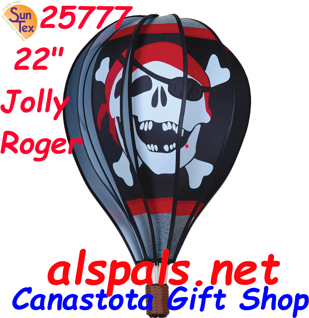 25777 Jolly Rogers 22" Hot Air Balloons - 2011 Calendar Clipart (1024x1024), Png Download