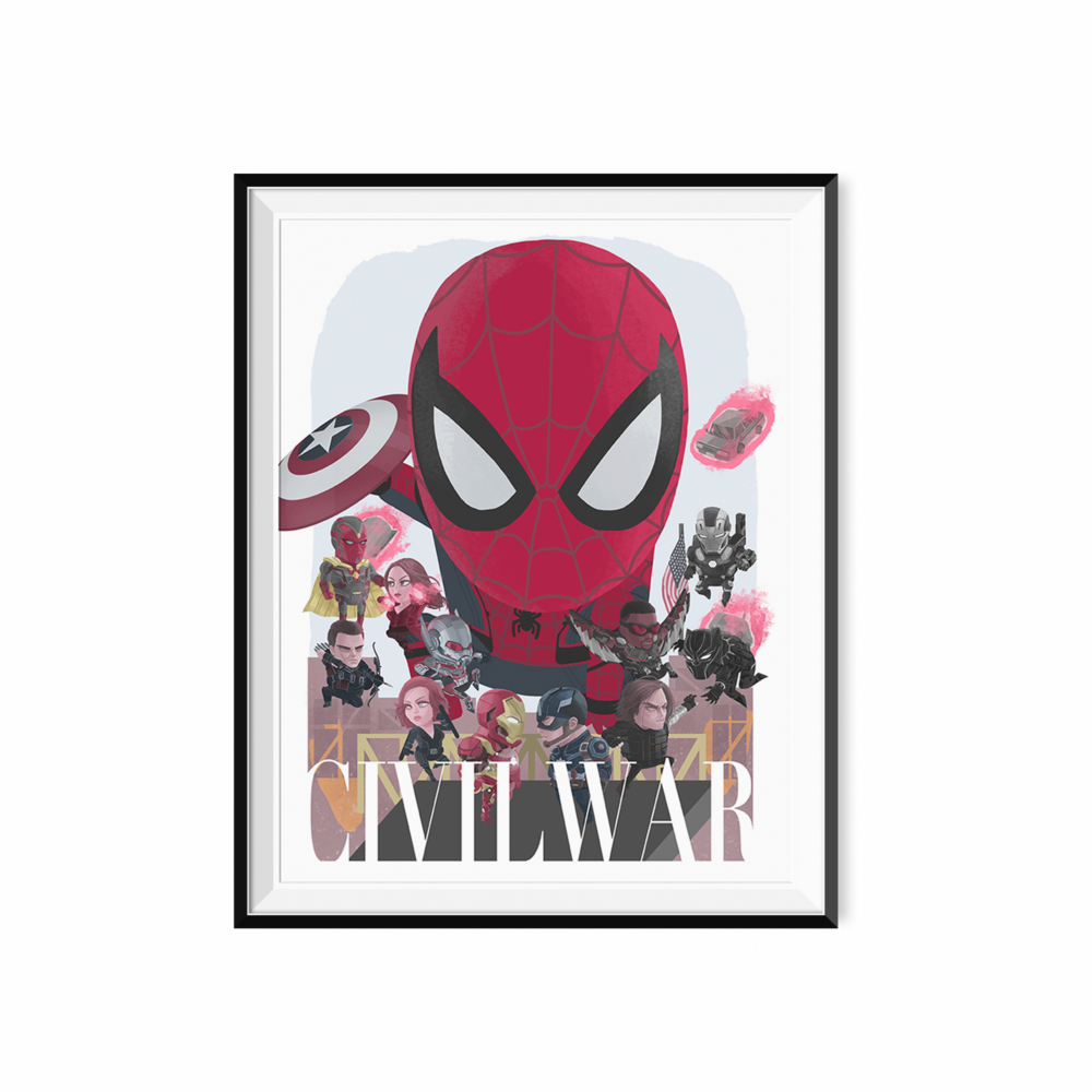 Plainframe Civilwar - Spider-man Clipart (1000x1000), Png Download