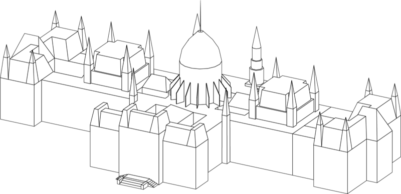Hu Axo 2 - Hungarian Parliament Building Plan Clipart (800x388), Png Download