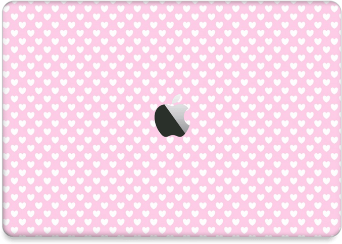 Cute Hearts Skin Macbook Air - Polka Dot Clipart (800x562), Png Download