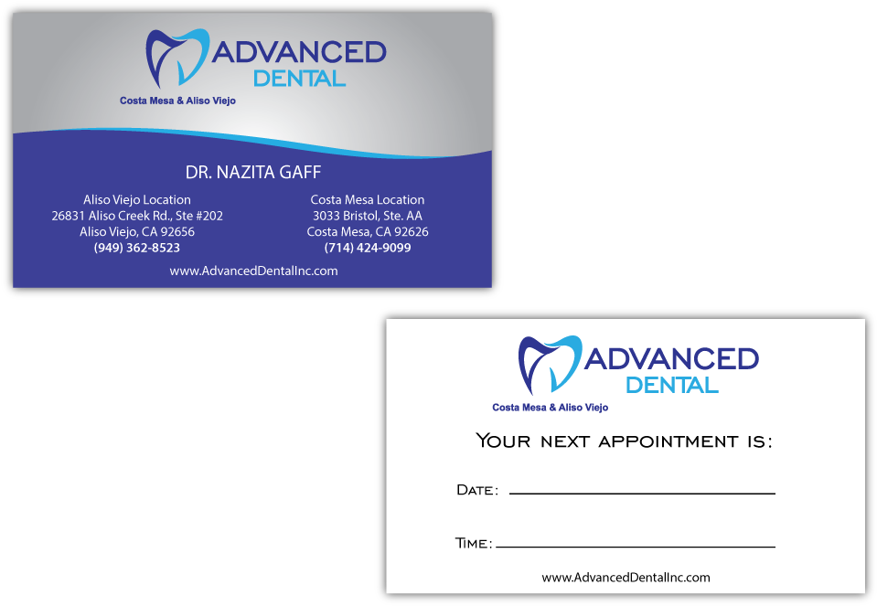Pmm Port Ad Business Card - Dental Business Card Appointment Online Clipart (1000x700), Png Download