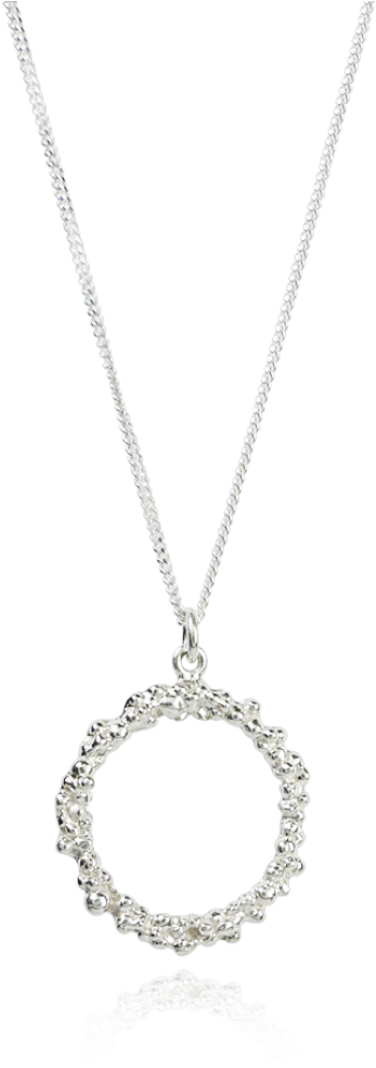 Silver Circle Pendant - Locket Clipart (870x1110), Png Download