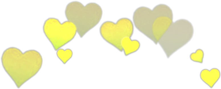 Hearts Heart Crown Heartcrown Photobooth Booth Tumblr - Yellow Heart Photo Booth Clipart (1024x649), Png Download