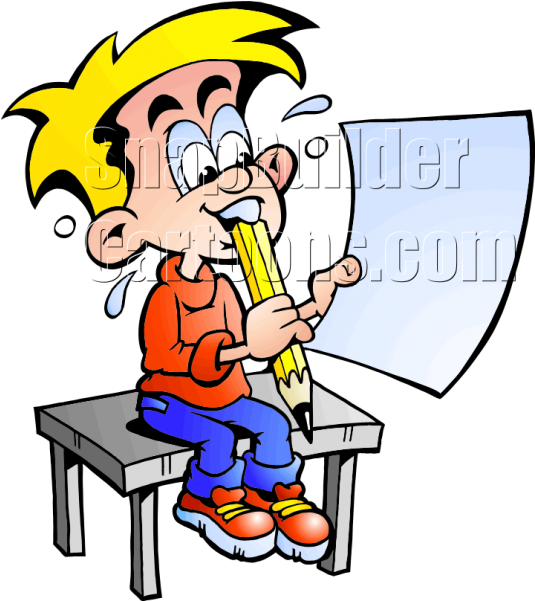 School Boy Blank Paper Pencil Mascot Logo - Homework Clipart - Png Download (600x600), Png Download
