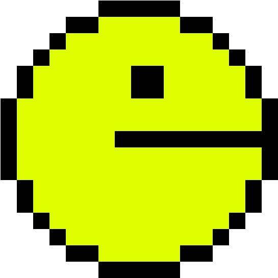 Coleco Mini Arcade 1982 Pac-man - Pixel Smiley Face Clipart (1024x1024), Png Download
