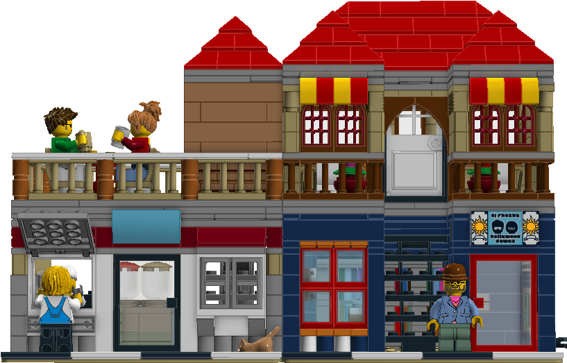 Bubble Tea And Comic Book Shop - Lego Clipart (1366x606), Png Download