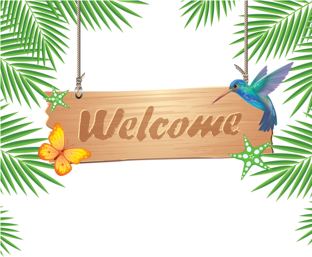 Placa De Madeira Tropical Png Clipart (640x640), Png Download