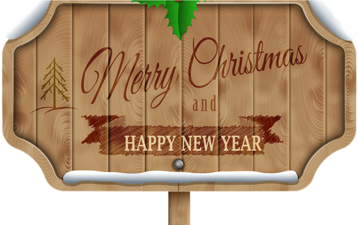 Clip Art Wooden Thing Christmas Transparent Png Ⓒ - Merry Christmas Transparent Clipart (1200x715), Png Download