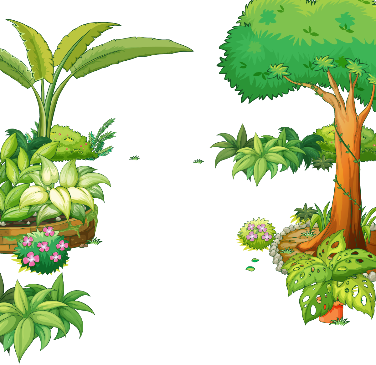 Clip Art Royalty Free Download Gardening Illustration - Forest Garden Clipart - Png Download (1200x1200), Png Download