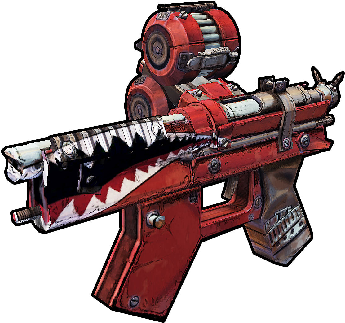 Spoiler - Borderlands 2 Bandit Pistol Clipart (1130x1060), Png Download
