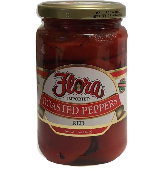 Roasted Red Peppers 12oz - Flora Pepper Hulls Clipart (800x800), Png Download