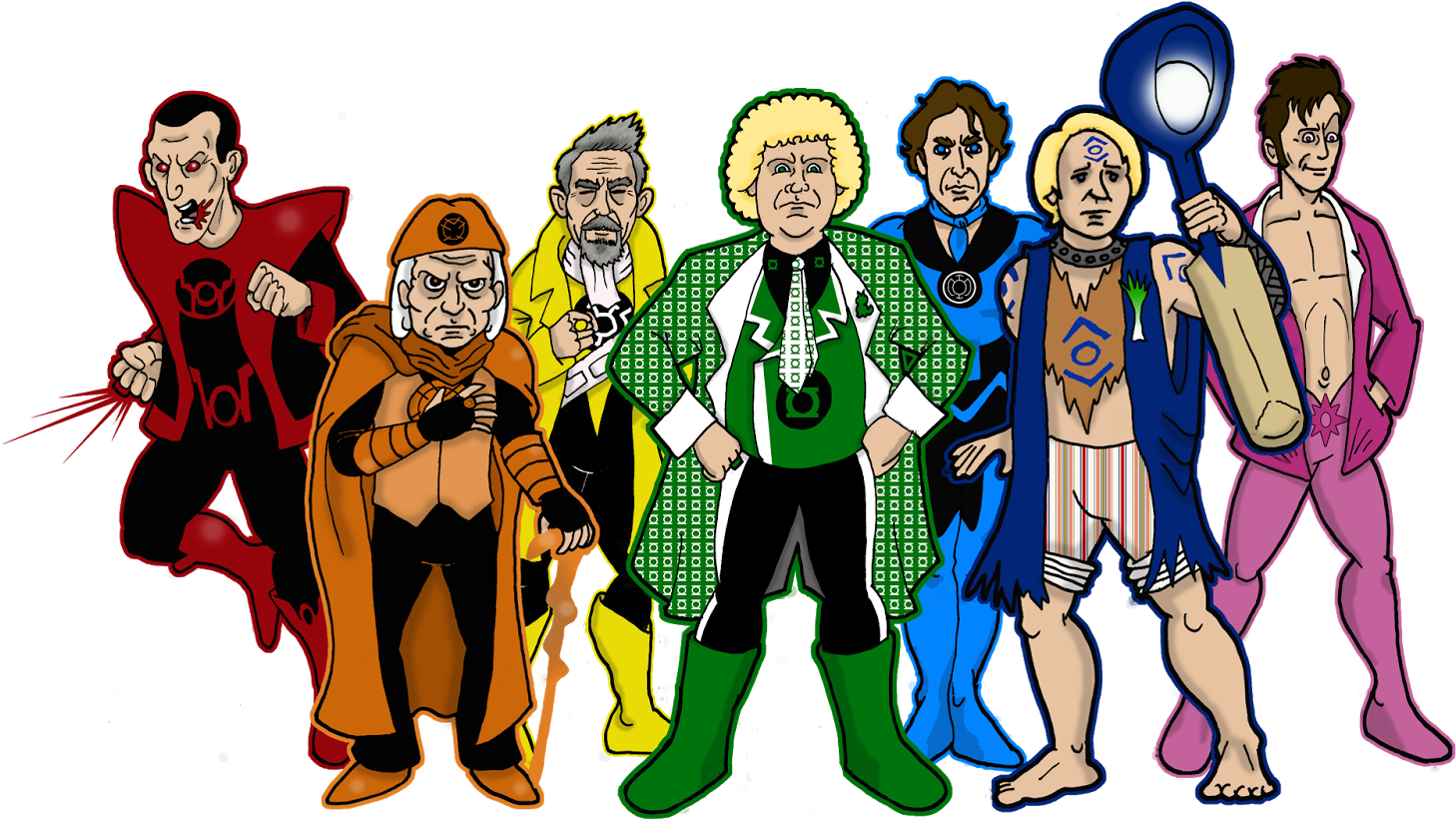 Over The Past Week I've Chosen A Different Incarnation - Doctor Who Lantern Corps Clipart (1600x876), Png Download