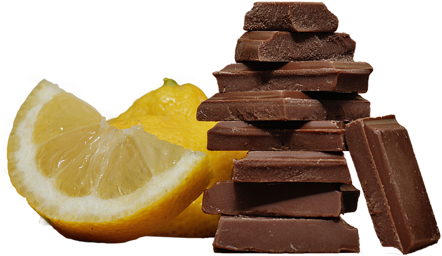 Chocolate, Lemon, Isolated, Delicious, Sweet, Fruit - Festa Del Cioccolato Nocera Inferiore Clipart (960x591), Png Download