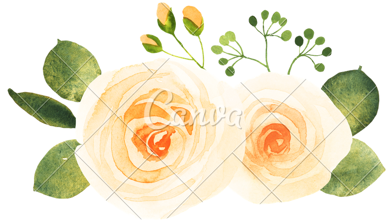Yellow Roses Watercolor - Bridal Shower Clipart (800x461), Png Download