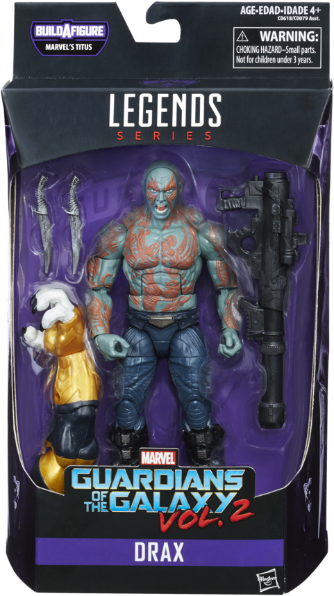 2 Legends Series 6 Inch Figure Assortment Drax In Pkg - Marvel Legends Drax Vol 2 Clipart (900x900), Png Download