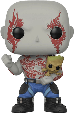 Funko Pop Guardians Of The Galaxy 2 Drax With Groot - Funko Pop Drax With Groot Clipart (709x709), Png Download