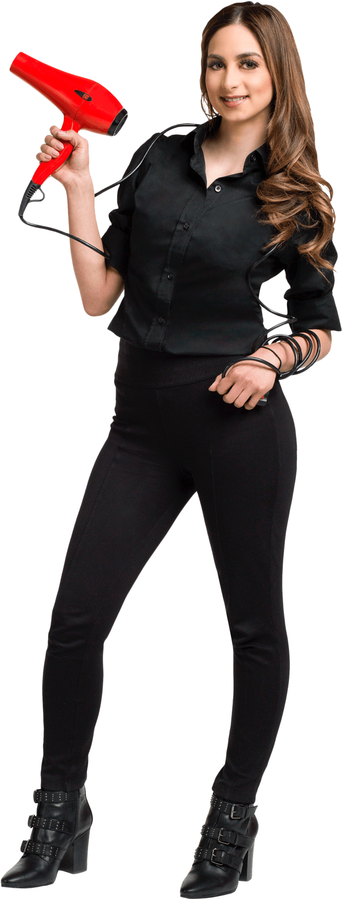 Hair Stylist - Girl Clipart (740x2158), Png Download