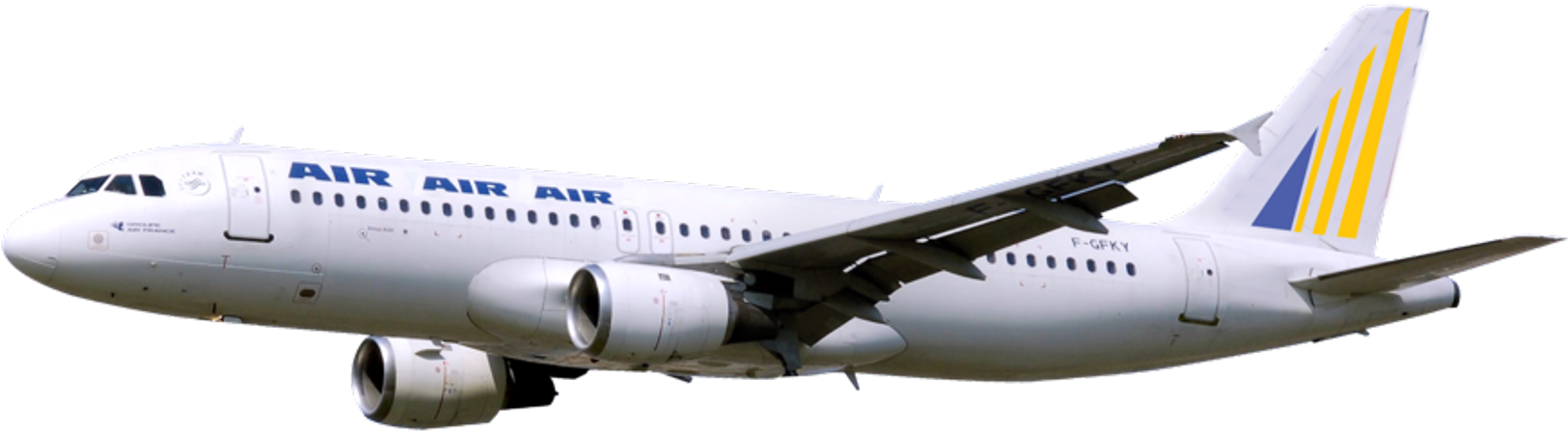 Самолет Air France Png Clipart (1680x480), Png Download
