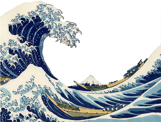 672 X 527 10 - Great Wave Off Kanagawa Png Clipart (672x527), Png Download