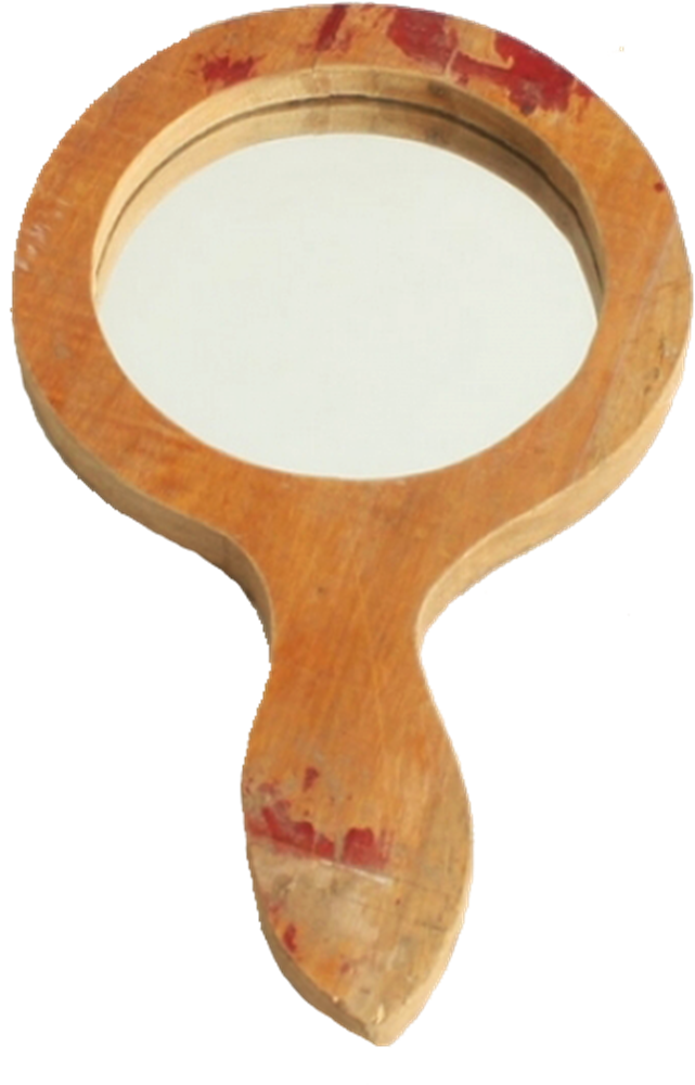 Round Hand Mirror Scrapwood - Wood Clipart (641x1000), Png Download