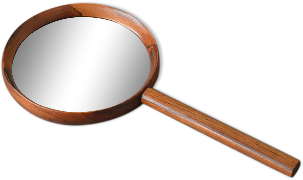 Hand Mirror Designed By Uno & Osten Kristiansson For Clipart (1232x733), Png Download