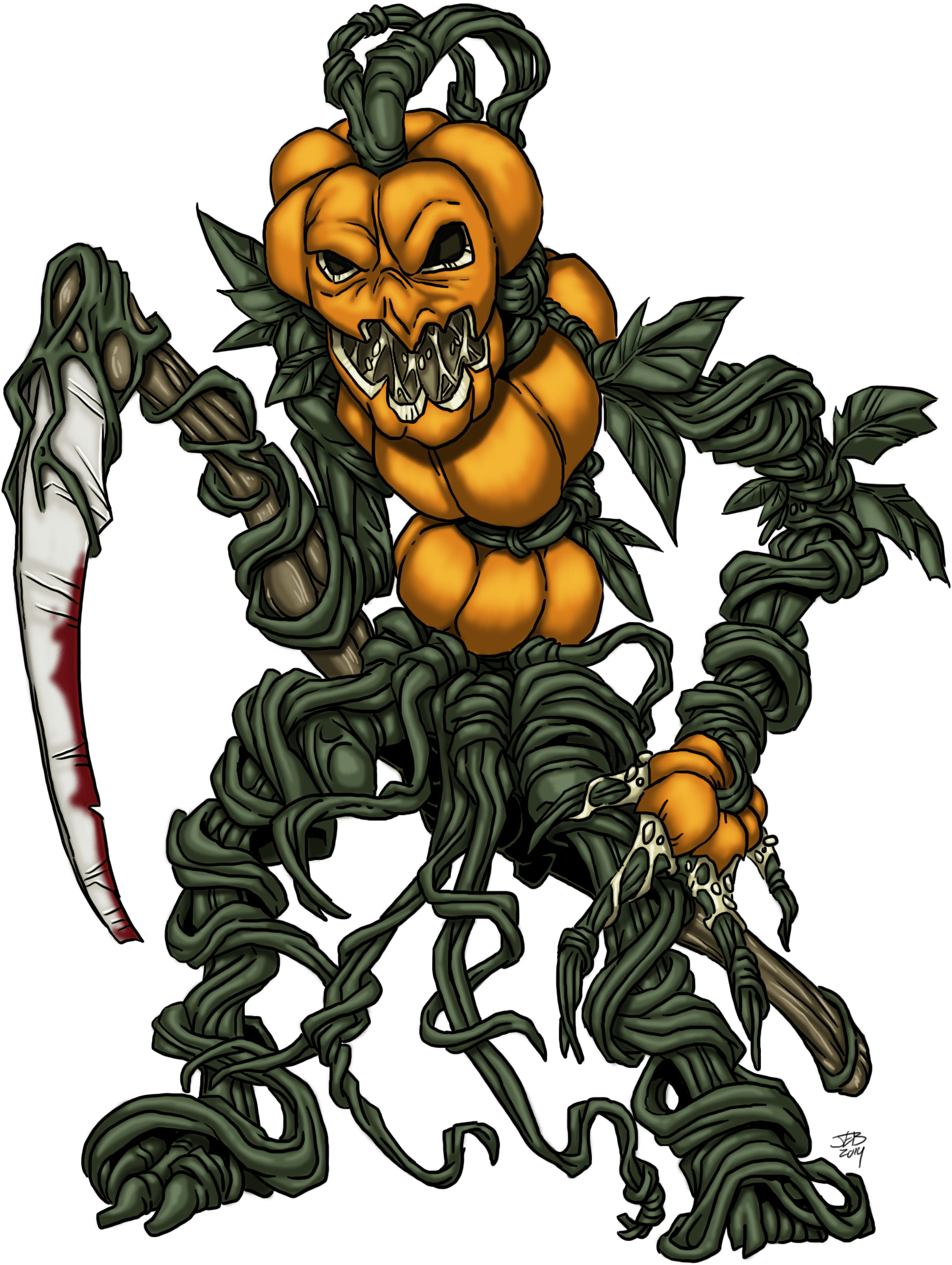 Image1 - Pumpkin Golem Png Clipart (1545x2000), Png Download