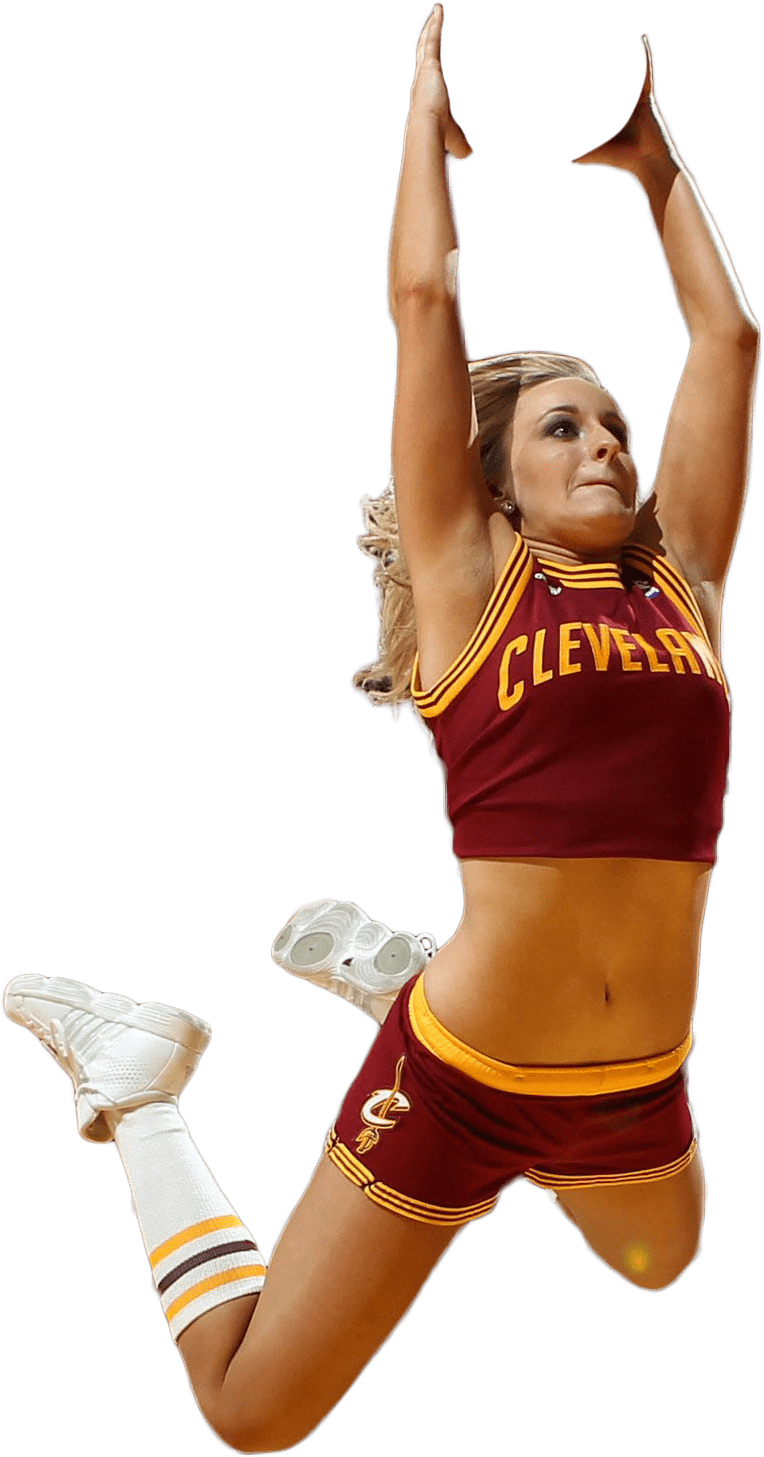 Cleveland Cheerleader - Cheerleader Png Clipart (766x1511), Png Download