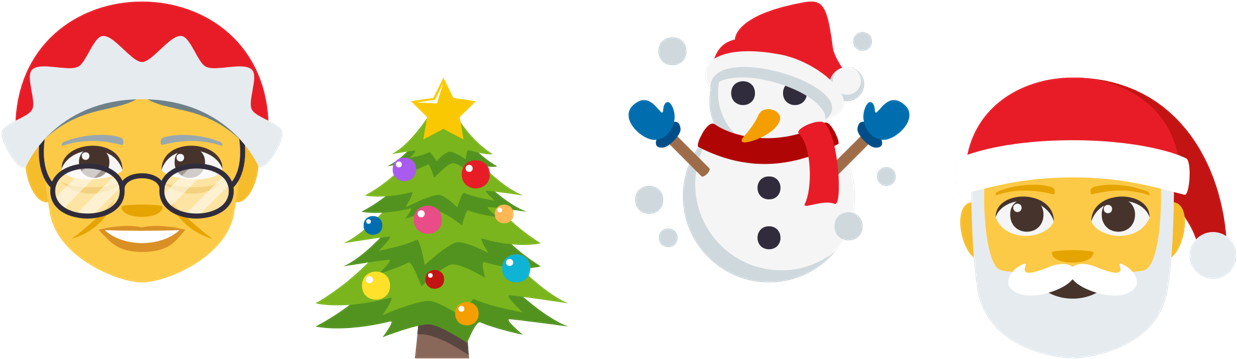 Christmas Themed Emojis Still Available For Gold Level - Christmas Tree Clipart (1400x400), Png Download