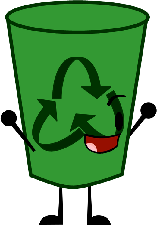Recycle Bin By Objectchaos Clipart (521x744), Png Download