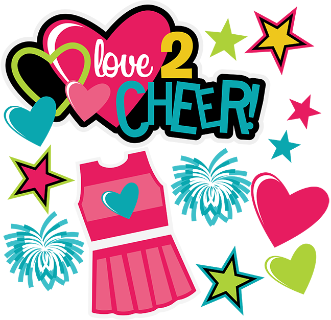 Love Cheer Scrapbook Collection - Love Cheerleading Png Clipart (648x626), Png Download