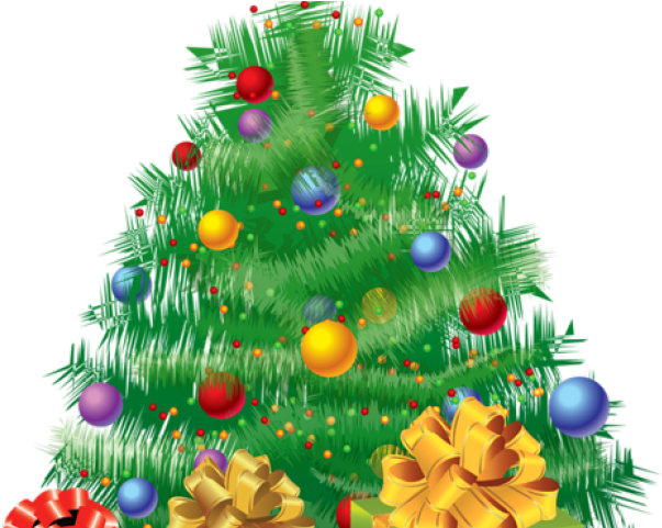Border Clipart Christmas Tree - Animated Christmas Tree With Gifts - Png Download (640x480), Png Download