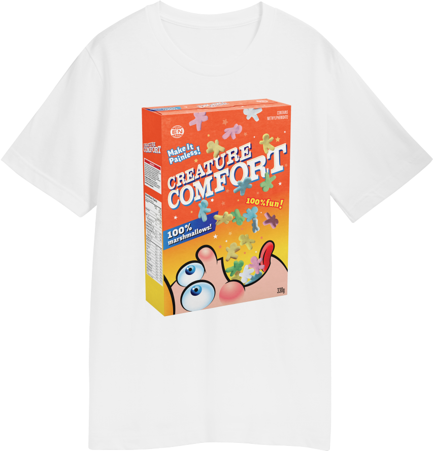 Creature Comfort Cereal Box T-shirt - Maggie Rogers T Shirt Clipart (1140x998), Png Download