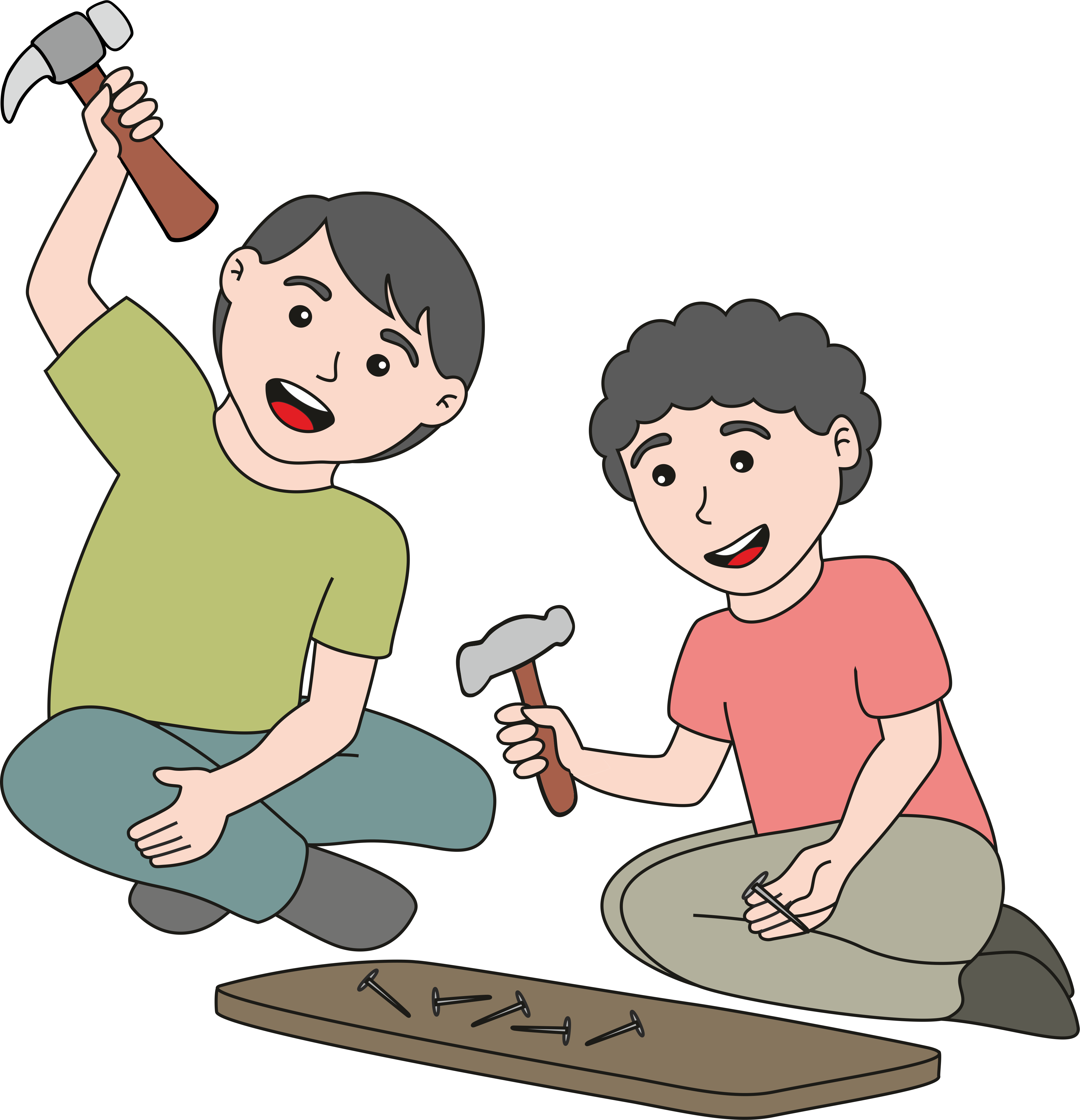 Niño Trabajando Png Clipart (4125x4276), Png Download