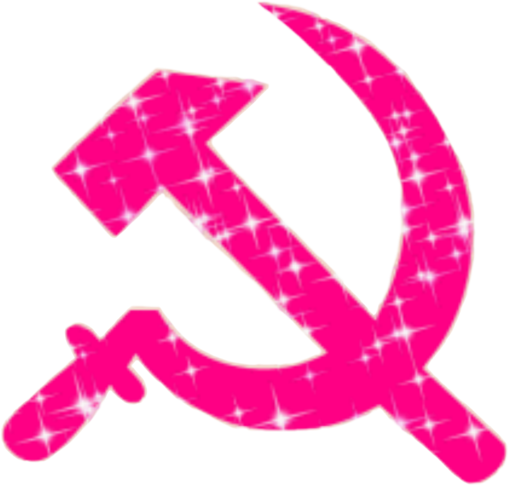 Soviet Revolution Hammerandsickle Pink Sparkles Sociali - Russian Sickle And Hammer Clipart (1024x977), Png Download