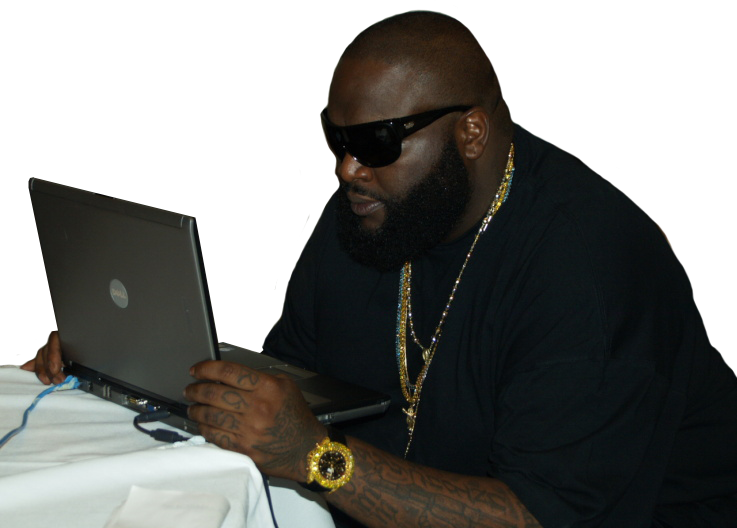 Share This Image - Rick Ross Laptop Clipart (737x528), Png Download