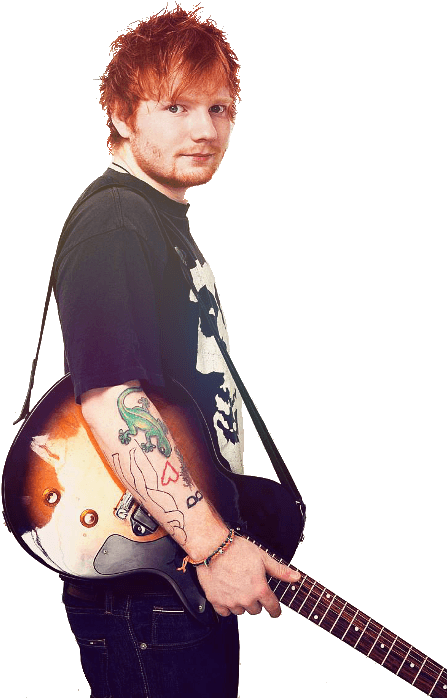 Sideview Guitar Ed Sheeran - Ed Sheeran Transparent Clipart (500x732), Png Download