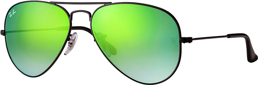 Sunglasses Ray-ban Mirrored Ban Wayfarer Aviator Ray - Ray Ban Specchiati Verdi Clipart (1000x800), Png Download