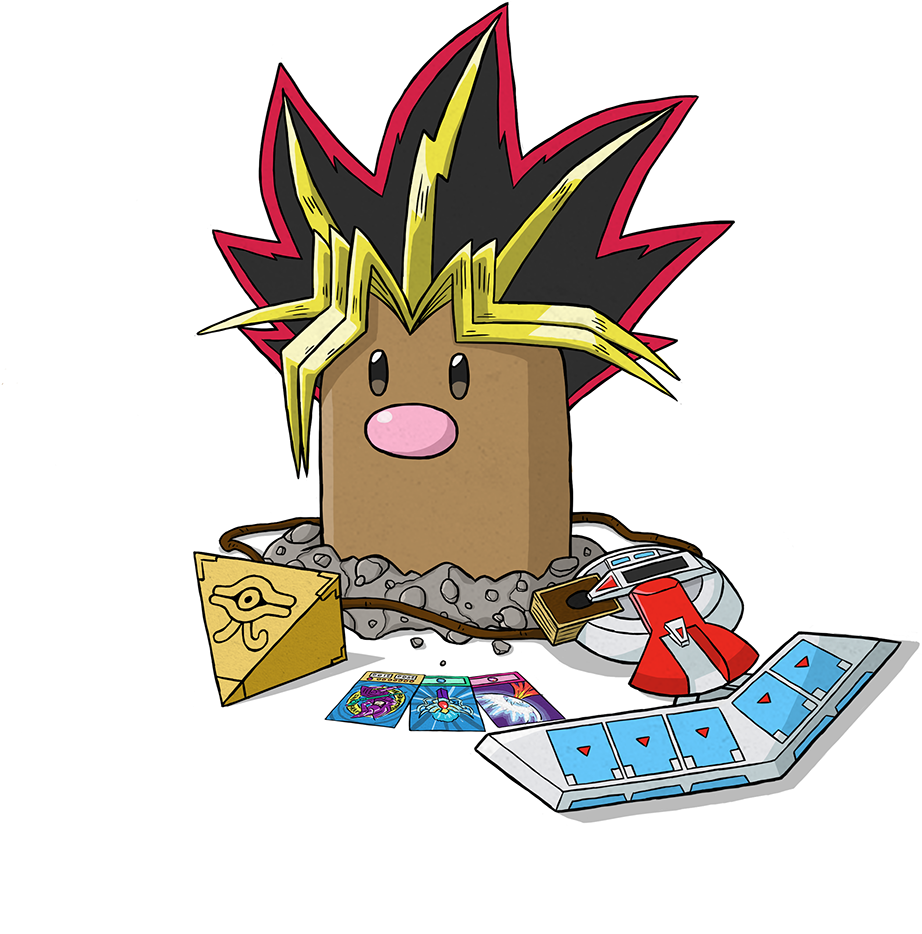 Diglett As Yami Yugi Clipart (922x934), Png Download