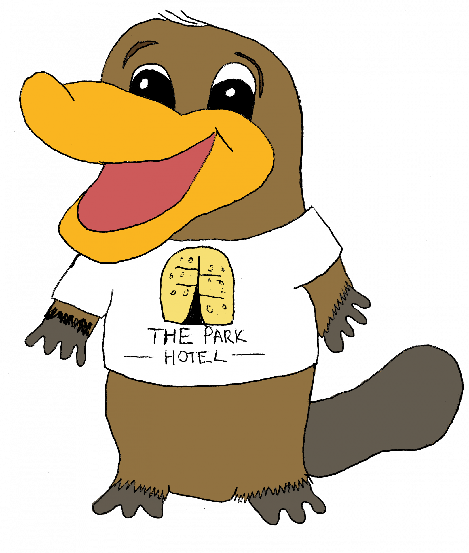 Penny The Platypus - Cartoon Clipart (1629x1920), Png Download