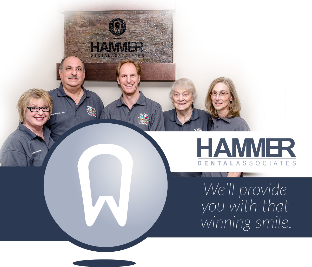 Hammer Dental Associates Staff Group Photo - Banner Clipart (1201x1028), Png Download