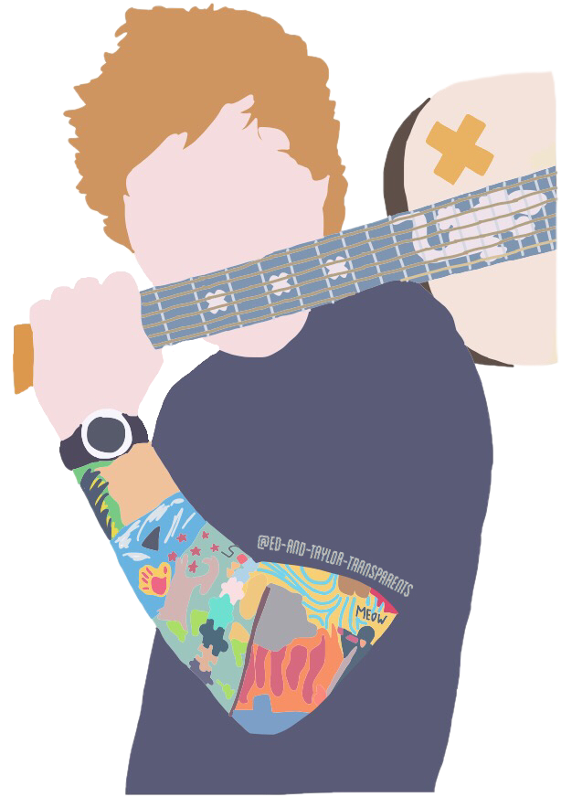 Ed Sheeran Drawing Transparent Tattoos Guitar Follow - Ed Sheeran Stickers Clipart (640x1136), Png Download